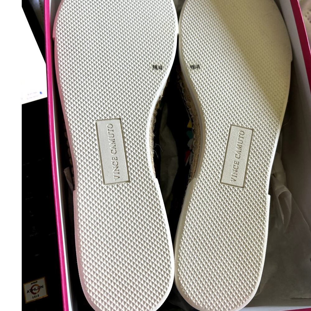 NIB Vince Camuto Tratida Canvas Slip On Espadrilles Women's Size 9 M Navy Floral - Picture 8 of 10
